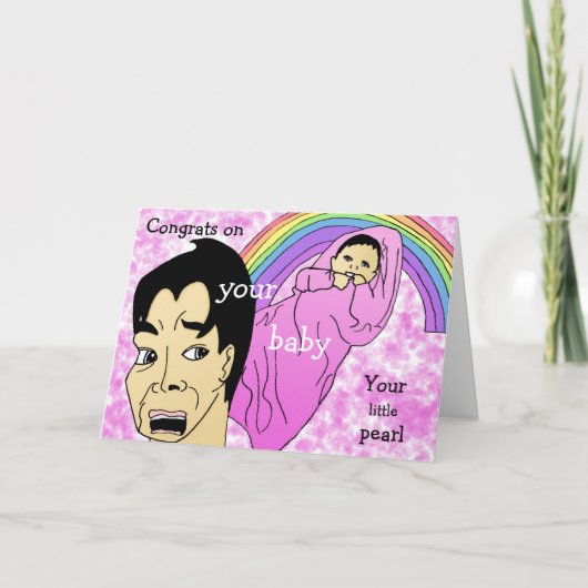 Congrats op uw babymeisje kaart (Voorkant)