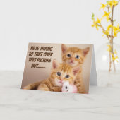 CONGRATS OP UW "NIEUW THUIS" VAN KITTY CATS KAART (Gele Bloem)