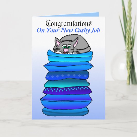 Congrats op Uw Nieuwe Makkelijke Baan Kaart (Voorkant)