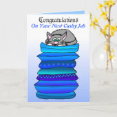 Congrats op Uw Nieuwe Makkelijke Baan Kaart (Gele Bloem)