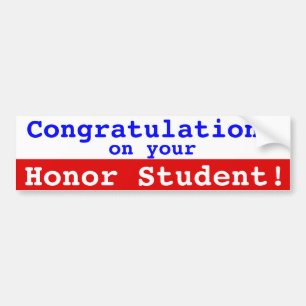 Congrats op Uw Stok van de Bumper van de Student Bumpersticker