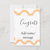 Congrats orange spiral Spanish border boho retro n Bedankkaart (Voorkant)