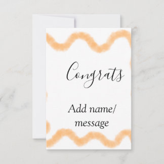 Congrats orange spiral Spanish border boho retro n Bedankkaart