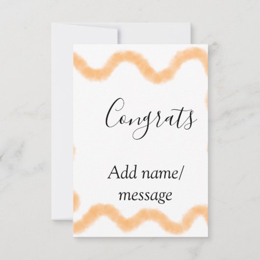 Congrats orange spiral Spanish border boho retro n Bedankkaart (Achterkant)