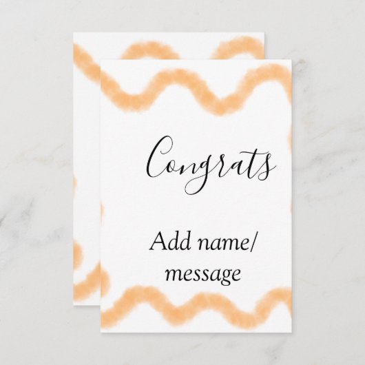 Congrats orange spiral Spanish border boho retro n Bedankkaart (Voorkant / Achterkant)