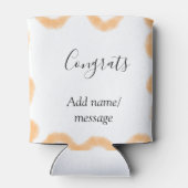 Congrats orange spiral Spanish border boho retro n Blikjeskoeler (Achterkant)