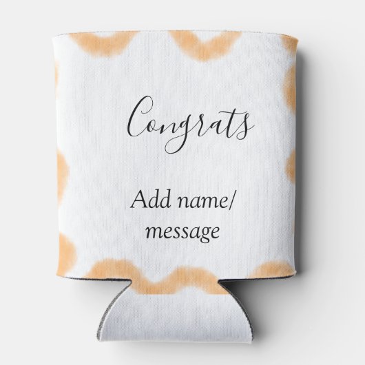 Congrats orange spiral Spanish border boho retro n Blikjeskoeler (Achterkant)