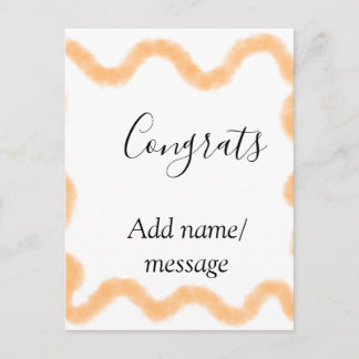 Congrats orange spiral Spanish border boho retro n Briefkaart