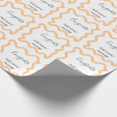 Congrats orange spiral Spanish border boho retro n Cadeaupapier (Hoek)