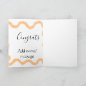 Congrats orange spiral Spanish border boho retro n Kaart (Binnen)