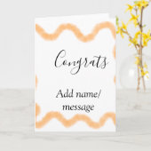 Congrats orange spiral Spanish border boho retro n Kaart (Gele Bloem)