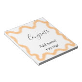 Congrats orange spiral Spanish border boho retro n Notitieblok (Schuin)