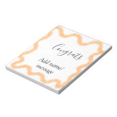 Congrats orange spiral Spanish border boho retro n Notitieblok (Linkerzijde)