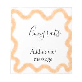 Congrats orange spiral Spanish border boho retro n Notitieblok