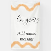 Congrats orange spiral Spanish border boho retro n Spandoek (Verticaal)