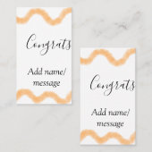Congrats orange spiral Spanish border boho retro n Visitekaartje (Voorkant / Achterkant)