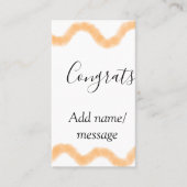 Congrats orange spiral Spanish border boho retro n Visitekaartje (Voorkant)