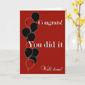 Congrats u deed het! kaart (Gele Bloem)