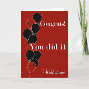 Congrats u deed het! kaart