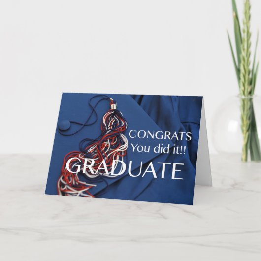Congrats - u deed het! kaart (Voorkant)