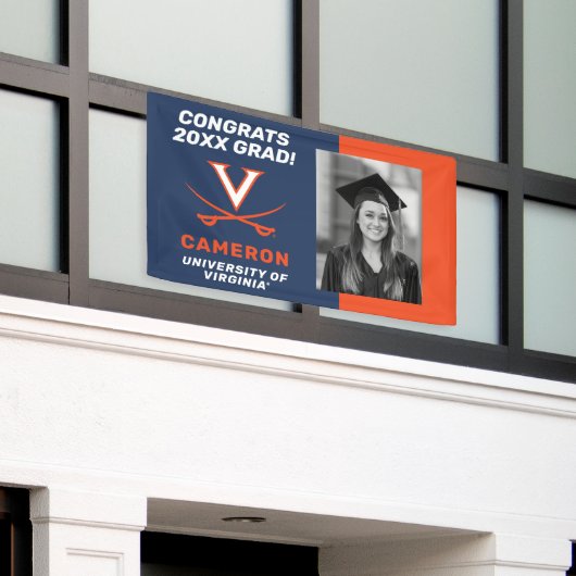 Congrats Virginia Cavalier Afstudeerder - Foto Spandoek (Buitenkant Gebouw)