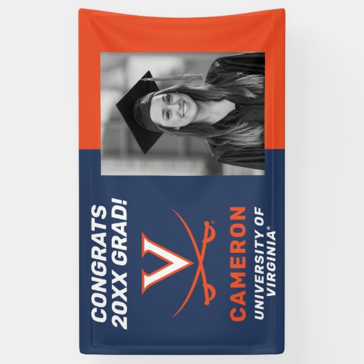 Congrats Virginia Cavalier Afstudeerder - Foto Spandoek (Verticaal)