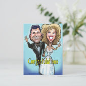 Congrats Wedding Dolls Briefkaart (Staand voorkant)