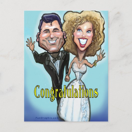 Congrats Wedding Dolls Briefkaart (Voorkant)