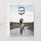 CONGRATS WREATH PORTRAIT-BLACK EN WHITE KAART (Voorkant)