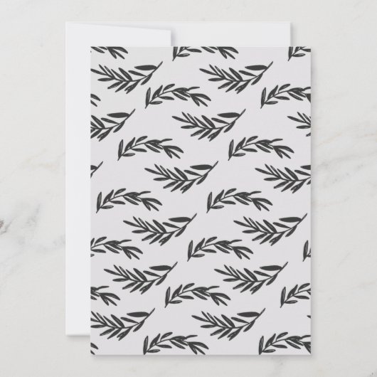 CONGRATS WREATH PORTRAIT-BLACK EN WHITE KAART (Achterkant)