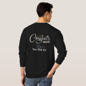 Congrats You Did It Custom Name Graduation T-Shirt (Achterkant volledig)