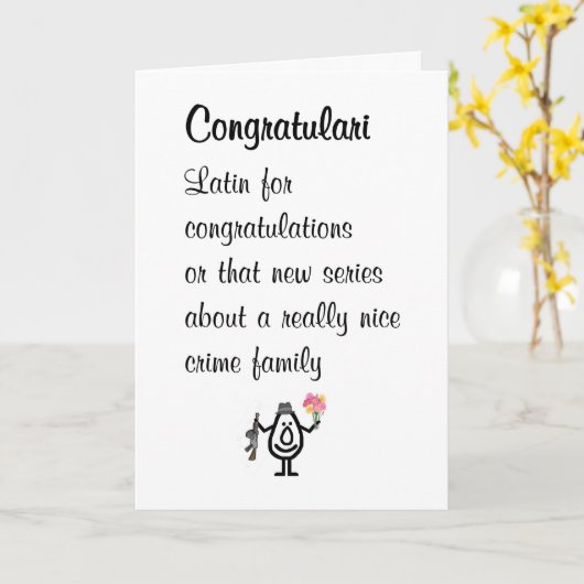 Congratulari A Funny Congratulations Poem Kaart (Gele Bloem)