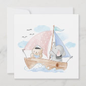 CONGRATULATIE: BOAT MET ELEPHANT EN BABY (Voorkant)