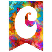 CONGRATULATIE CONGRATS COLORFUL RAINBOW VLAGGETJES (Eerste vlag)