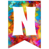 CONGRATULATIE CONGRATS COLORFUL RAINBOW VLAGGETJES (Derde vlag)