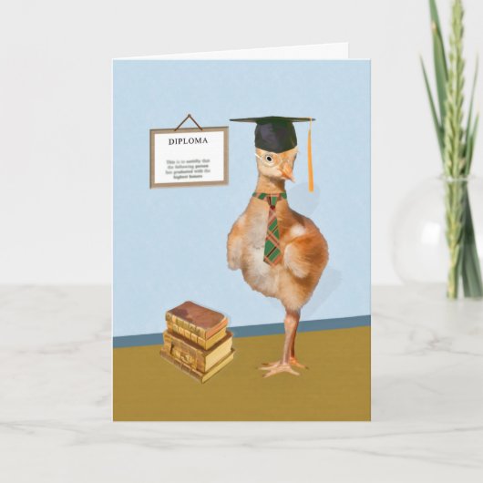 Congratulatie, Graduation, Humorous Bird Kaart (Voorkant)