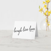 "CONGRATULATIE" **LAUGH LVE LOVE** KAART (Gele Bloem)