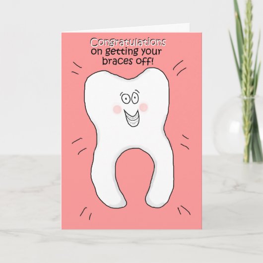 Congratulatie on Getting Your Braces Off Card Kaart (Voorkant)