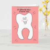 Congratulatie on Getting Your Braces Off Card Kaart (Gele Bloem)