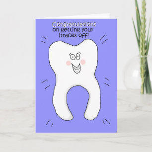 Congratulatie on Getting Your Braces Off Card Kaart