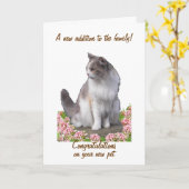Congratulatie on new pet cards, customize kaart (Gele Bloem)