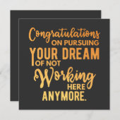 Congratulatie on Pursuing Your Dream Kaart (Voorkant / Achterkant)