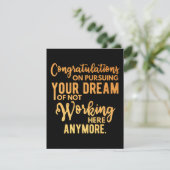 Congratulatie on Pursuing Your Dream Save The Date (Staand voorkant)