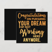 Congratulatie on Pursuing Your Dream Save The Date (Voorkant / Achterkant)