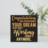 Congratulatie on Pursuing Your Dream Save The Date (Staand voorkant)