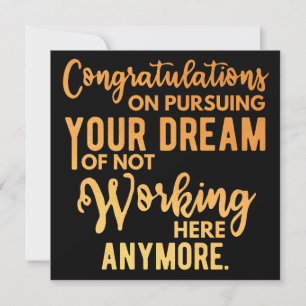 Congratulatie on Pursuing Your Dream Save The Date