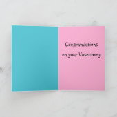 Congratulatie on your Vasectomy - Funny Kaart (Binnen)