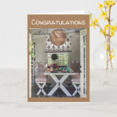 **CONGRATULATIE OP UW NIEUWE THUIS" KAART (Gele Bloem)