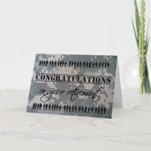 Congratulatie Retimentation Military Service Kaart