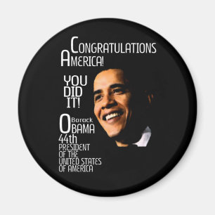 CONGRATULATIES AMERIKA/ROND MAGNEET